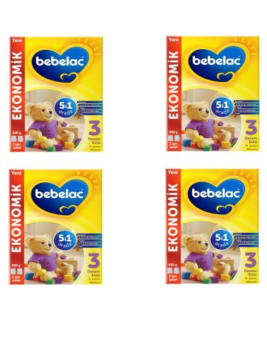 3 Numara Devam Sütü 800 Gr X 4 Adet - Bebelac