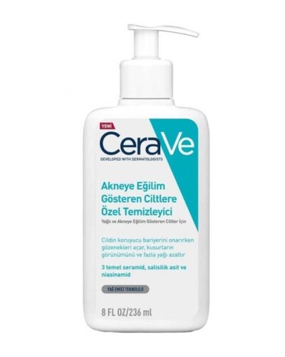 Akneye Eğilimli Ciltlere Özel Temizleyici 236 ml - Cerave