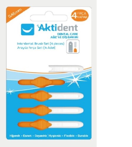 Aktident Arayüz Firçası Turuncu 0,45 Mm 4lü - Aktident