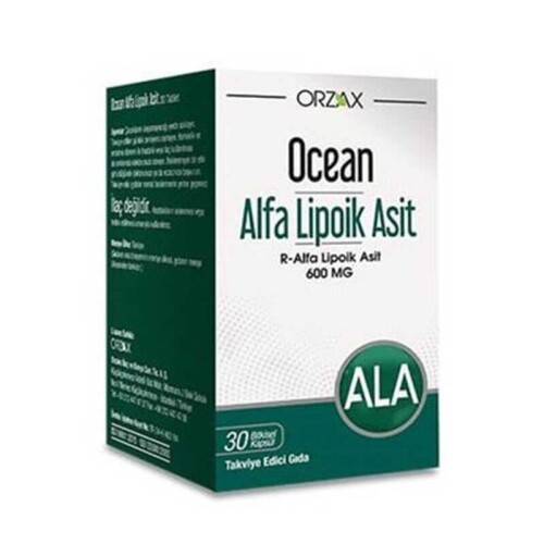 Alfa Lipoik Asit Takviye Edici Gıda 30 Tablet - Orzax