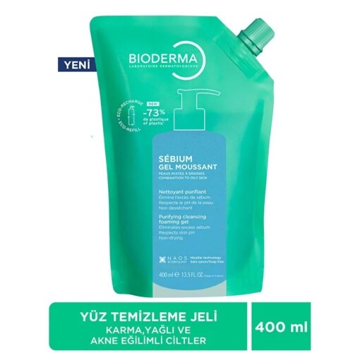 Bioderma Sebium Foaming Jel Refill 400 Ml - Bioderma