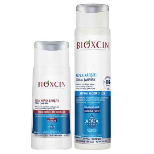 Bioxcin Aqua Thermal Kepek Karşı Etkili Şampuan Seti 200 ml + 300 ml - Bioxcin
