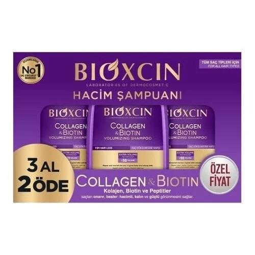 Bioxcin Collagen & Biotin Hacim Şampuan 3 Al 2 Öde 3 x 300 ml - Bioxcin