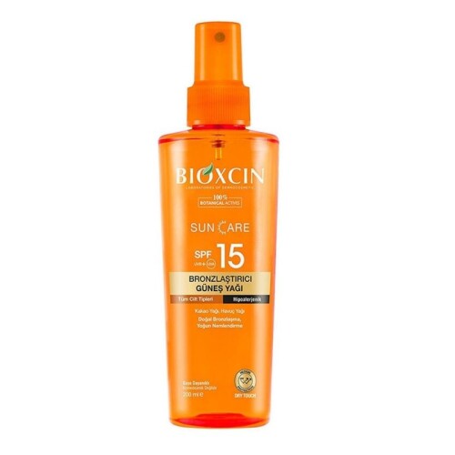 Bioxcin Sun Care Bronzlaştırıcı Güneş Yağı SPF15 200 ml - Bioxcin