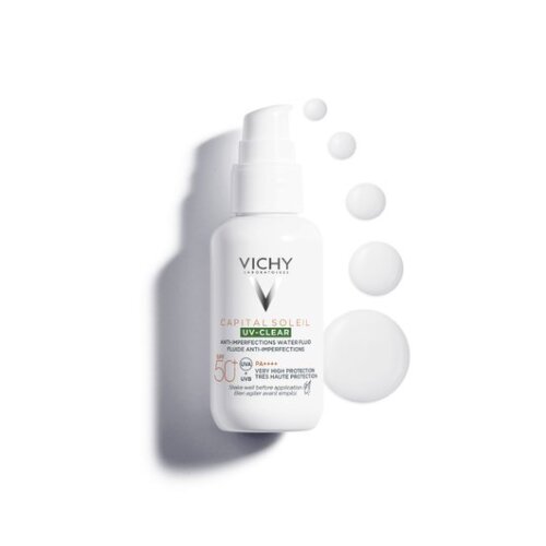 Capital Soleil UV-CLEAR Yağlı Ve Akne Eğilimli Ciltler İçin SPF50+ Güneş Kremi 40ml - Vichy