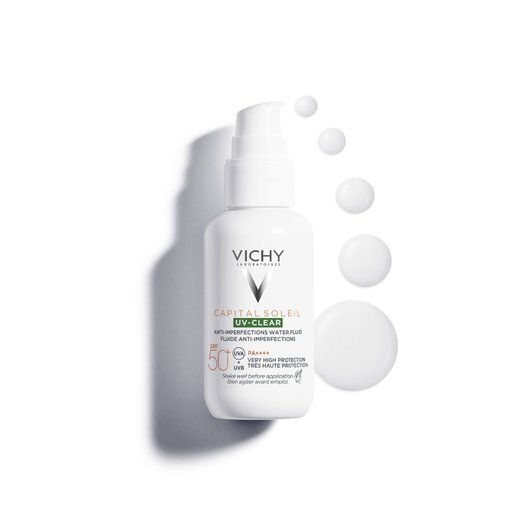 Capital Soleil UV-CLEAR Yağlı Ve Akne Eğilimli Ciltler İçin SPF50+ Güneş Kremi 40ml - 1