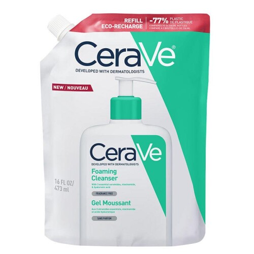 CeraVe Normal Ve Yağlı Ciltler İçin Köpüren Temizleyici 473 ml - Refill - CeraVe