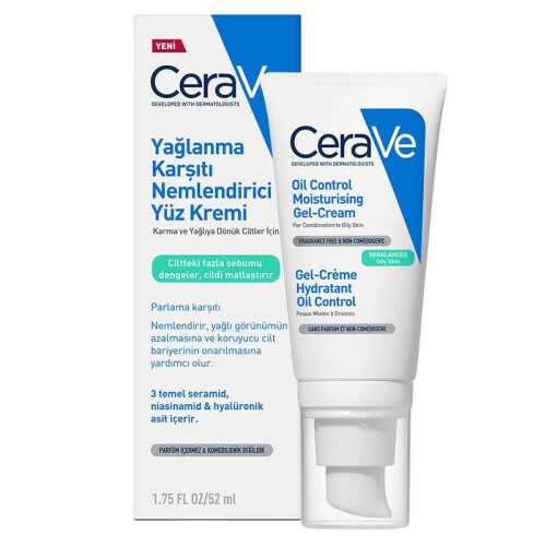 CeraVe Yağlanma Karşıtı Nemlendirici Yüz Kremi 52 ml - CeraVe