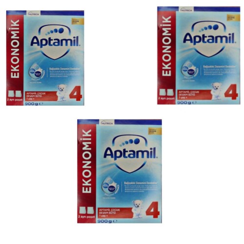 Aptamil Çocuk Devam Sütü 4 Numara 1 Yaş+ 3’lü Paket 900 g - Aptamil