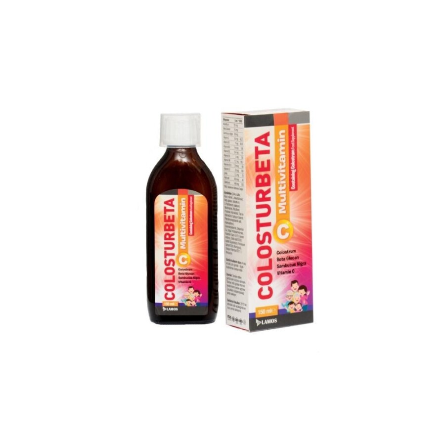 ColosturBeta Kolostrum, Multi Vitamin ve Multi Mineral İçeren Takviye Edici Gıda 150 ml - 1