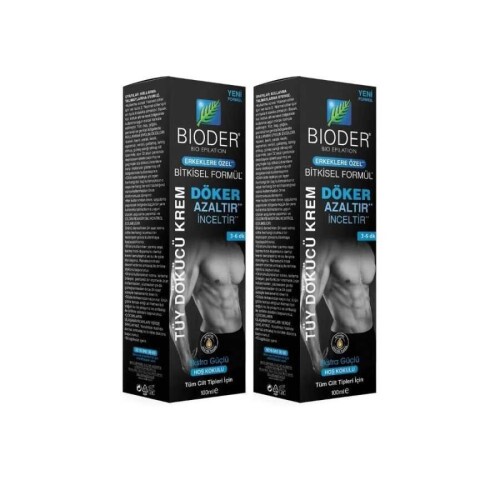 Erkeklere Özel Tüy Dökücü Krem 100ml 2’li %50 İndirimli Paket - Bioder