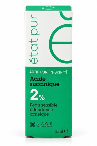 Etat Pur Pure Active Süksinik Asit %2 Hassas Ciltler için Akne ve Leke Karşıtı Konsantre Bakım Serumu 15 ML - Etat Pur