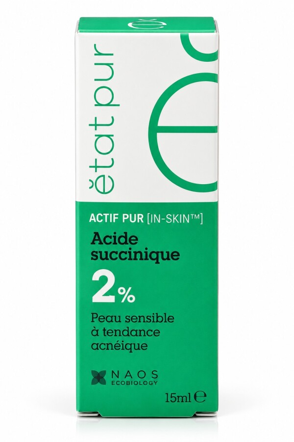 Etat Pur Pure Active Süksinik Asit %2 Hassas Ciltler için Akne ve Leke Karşıtı Konsantre Bakım Serumu 15 ML - 1