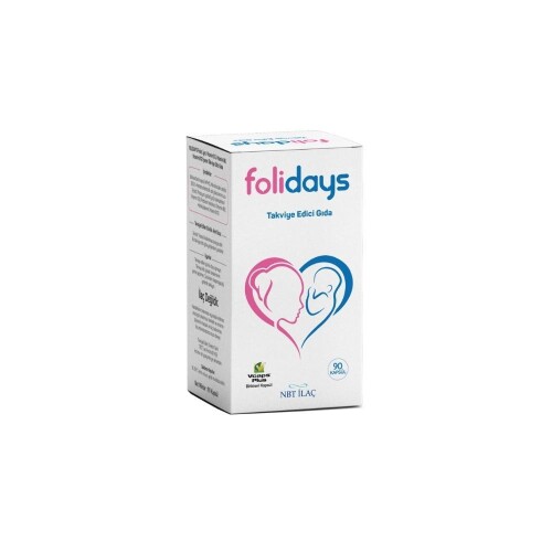 Folidays Folat, Multivitamin ve İyot İçeren Takviye Edici Gıda 90 Kapsül - Nbt İlaç