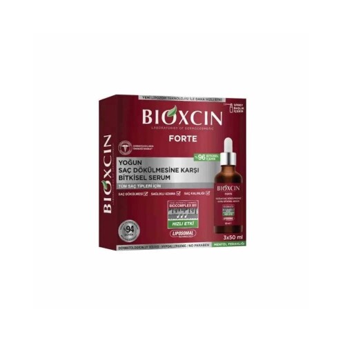 Bioxcin Forte Yoğun Saç Dökülmesine Karşı 3'lü Bitkisel Saç Serumu 3 x 50 ml - Bioxcin
