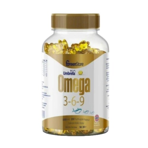 Green Store Umbrella Plus Omega 3-6-9 Norveç Balık Yağı 1300 mg 200 Kapsül - Green Store
