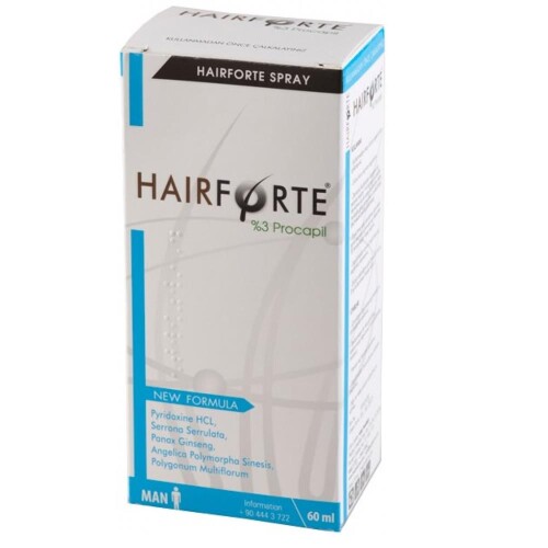 Hair Forte Sprey Erkek %3 Procapil 60 ml - Erkekler İçin - Hair Pharma