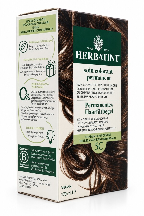 Herbatint Saç Boyası 5C Light Ash Chestnut 170 Ml - 1