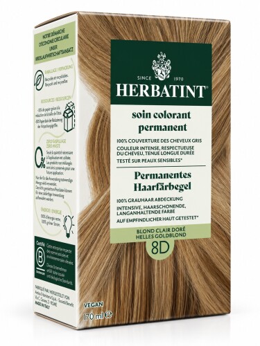 Herbatint Saç Boyası 8D Light Golden Blonde Açık Altın Sarısı 170 ml - HERBATİNT