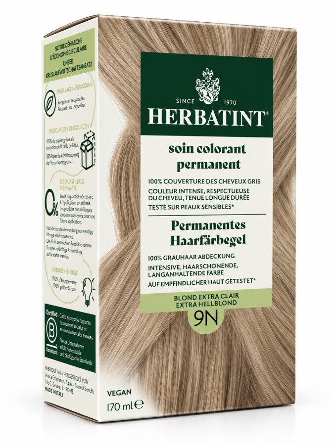 Herbatint Saç Boyası 9N Blond Extra Clair - Çok Açık Sarı 170 Ml - 1