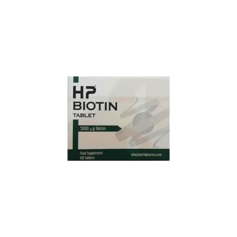 HP Biotin 5000mcg Takviye Edici Gıda 120 Tablet - 1
