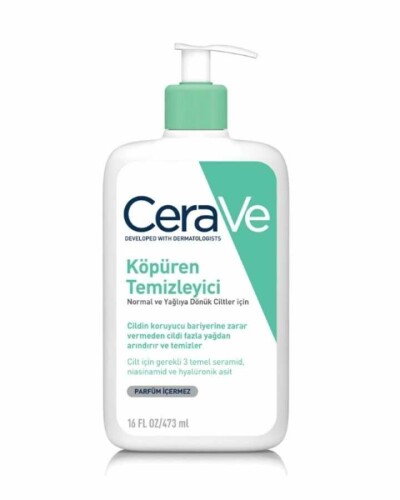 Köpüren Temizleyici Normalden Yağlıya Dönük Ciltler İçin 473 ml - Cerave