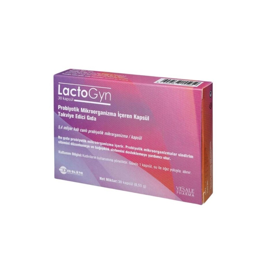 Lactogyn Probiyotik Mikroorganizma İçeren Takviye Edici Gıda 30 Kapsül - 1