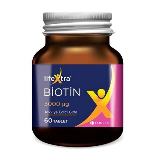 LifeXtra Biotin Takviye Edici Gıda 60 Tablet - Tab İlaç