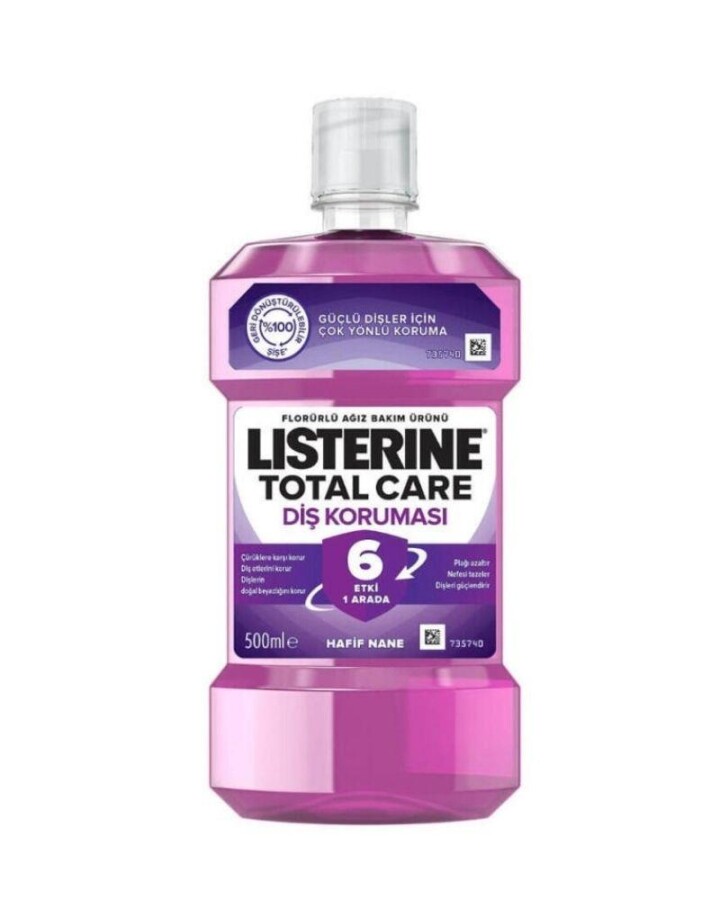 Listerine Total Care 6 Etki 1 Arada Nane Aromalı Ağız Bakım Suyu 500ml - 1