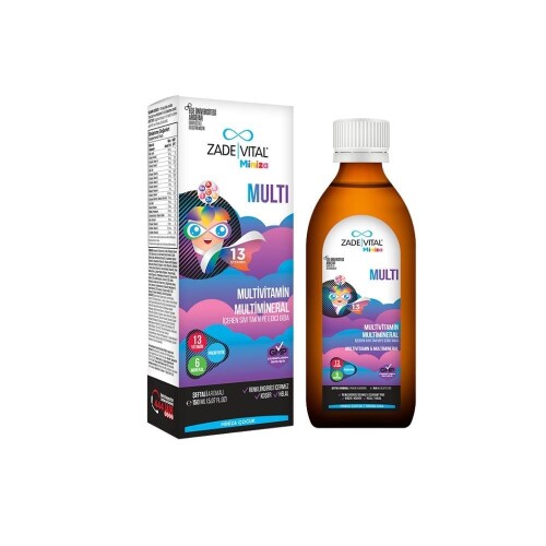 Miniza Multi Multimineral Ve Multivitamin İçeren Sıvı Takviye Edici Gıda 150 ml - Zade Vital