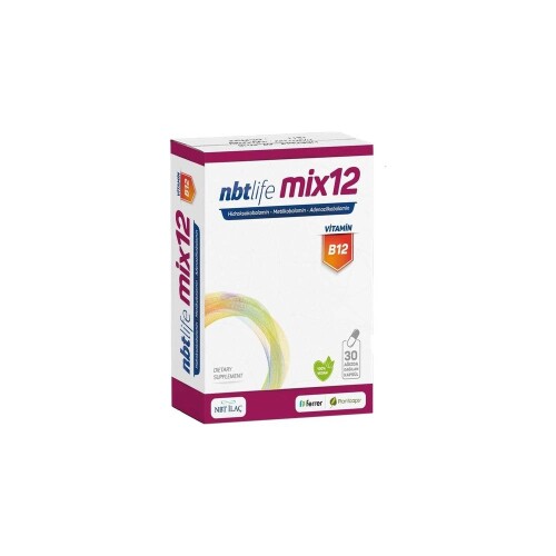 Mix12 Vitamin B12 Ve Multivitamin İçeren Takviye Edici Gıda 30 Kapsül - Nbt İlaç