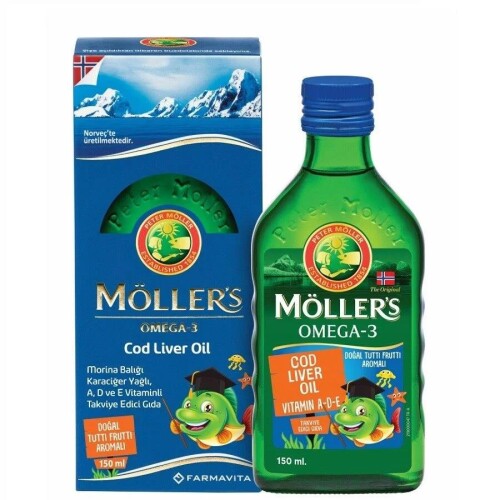 Möller's Cod Liver Oil Balık Yağı Şurubu 150ml Tutti Frutti - Farmavita