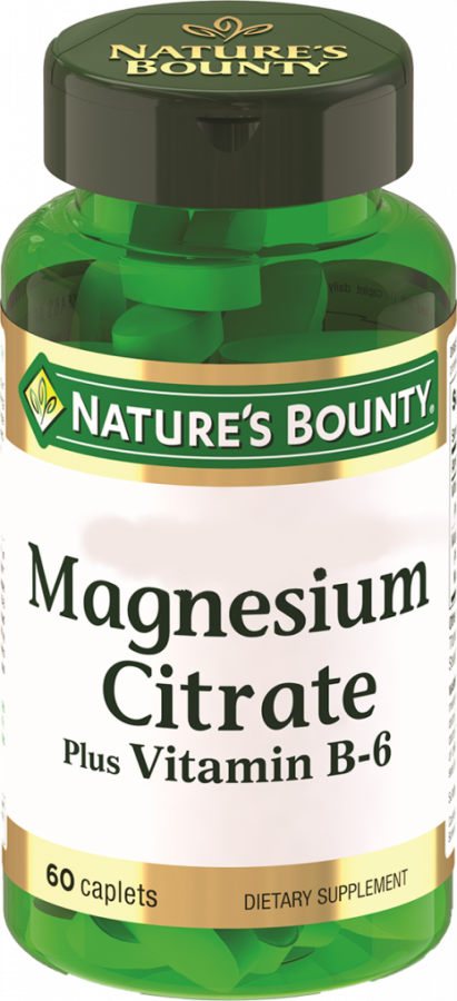 Nature's Bounty Magnesium Citrate Plus Vitamin B6 60 Kaplet - 1