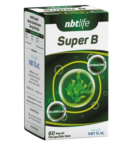 Nbt Life Superb Kolrella, Spirulina İçeren Takviye Edici Gıda 60 Kapsül - Nbt İlaç