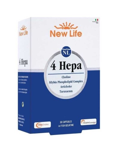 New Life 4 HEPA Takviye Edici Gıda 30 Kapsül - New Life