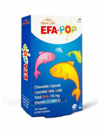 New Life EFA Pop Balık Yağı Takviye Edici Gıda 60 Çiğnenebilir Kapsül - New Life