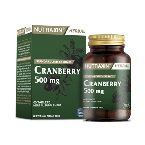 Nutraxin Cranberry 500 mg 60 Tablet - BESİN DESTEK