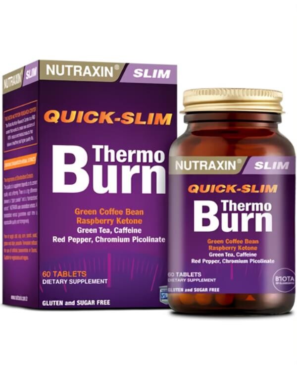Nutraxin Quick Slim Thermo Burn Yeşil Çay Ekstresi İçeren Takviye Edici Gıda 60 Tablet - 1