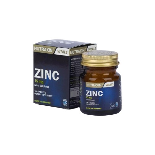 Nutraxin Zinc Sulphate Çinko İçeren Takviye Edici Gıda 100 Tablet - Nutraxin
