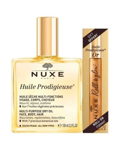 Nuxe Huile Prodigieuse 100 ml + Roll-On 8 ml Set - Nuxe