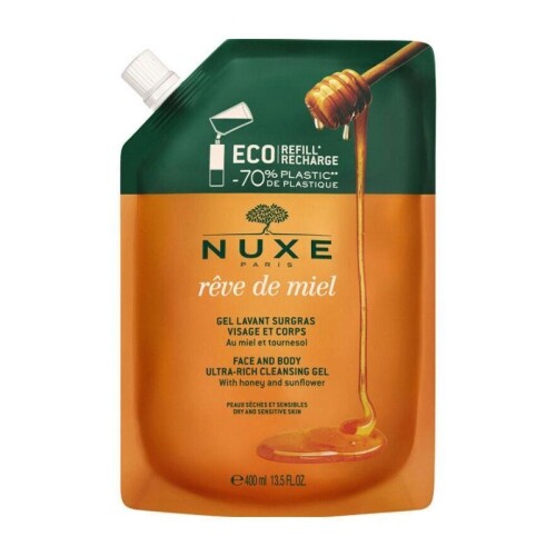 Nuxe Reve de Miel Face and Body Ultra Rich Cleansing Gel 400 ml - Refill - Nuxe