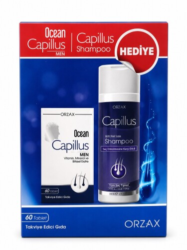 Ocean Capillus Men 60 Tablet + Capillus Şampuan Hediyeli - Orzax