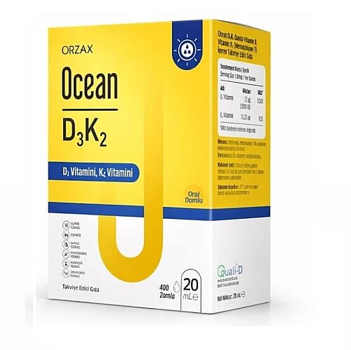 Ocean D3K2 Vitamin Damla 20 ml - Orzax
