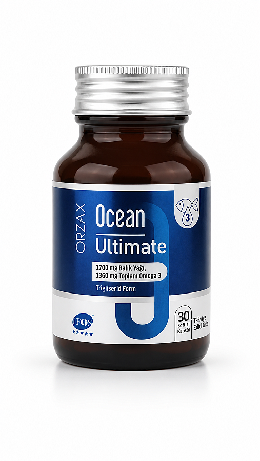 Ocean Ultimate 1200 mg Balık Yağı 1050 mg Omega3 Limon Aromalı Takviye Edici Gıda 30 Kapsül - 1