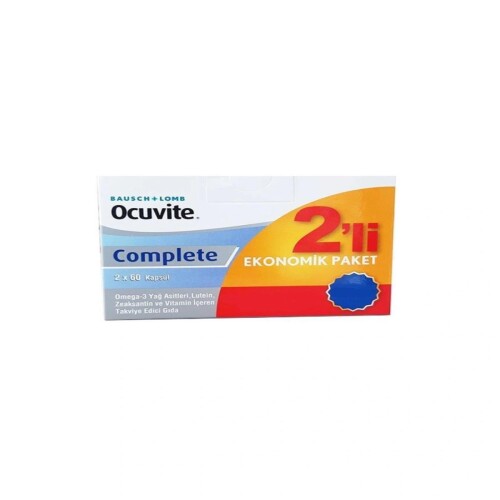 Ocuvite Complete Takviye Edici Gıda 2'li Ekonomik Paket 2X60 Kapsül - Bausch Lomb