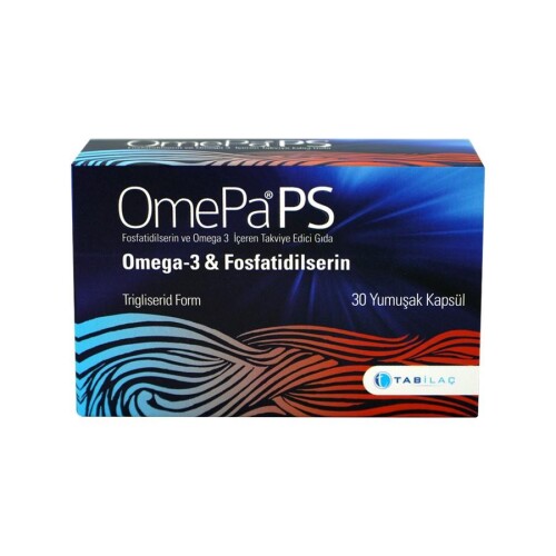 Omepa PS Omega 3 ve Fosfatidilserin İçeren Takviye Edici Gıda 30 Yumuşak Kapsül - Tab İlaç