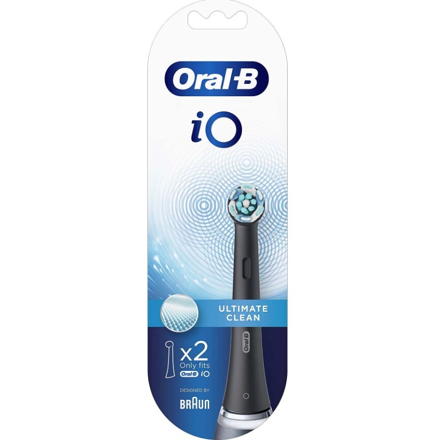 Oral-B iO Ultimate Clean Siyah Diş Fırçası Yedek Başlığı 2 Adet - 1