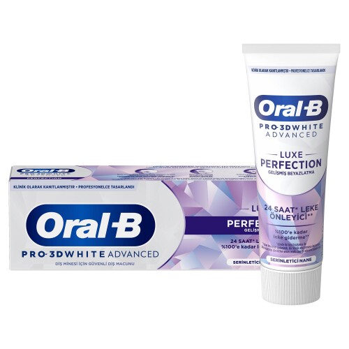 Oral-B Pro-3D White Advanced Luxe Perfection Serinletici Nane Diş Macunu 75ml - Oral-B