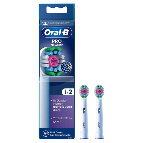 Oral-B Pro 3D White X-Filament Şarjlı Diş Fırçası Yedek Başlığı 2 Adet - Oral-B