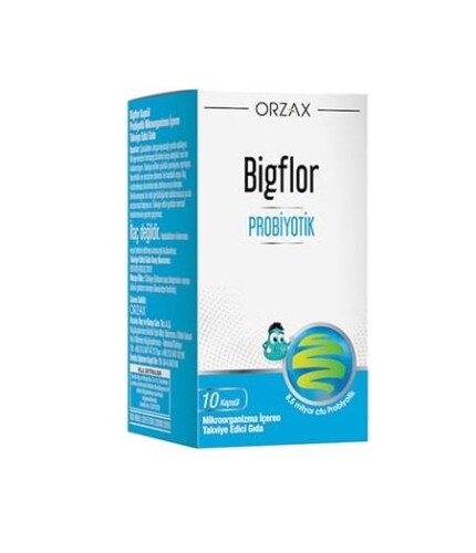 Orzax Bigflor Probiyotik Takviye Edici Gıda 10 Kapsül - Orzax